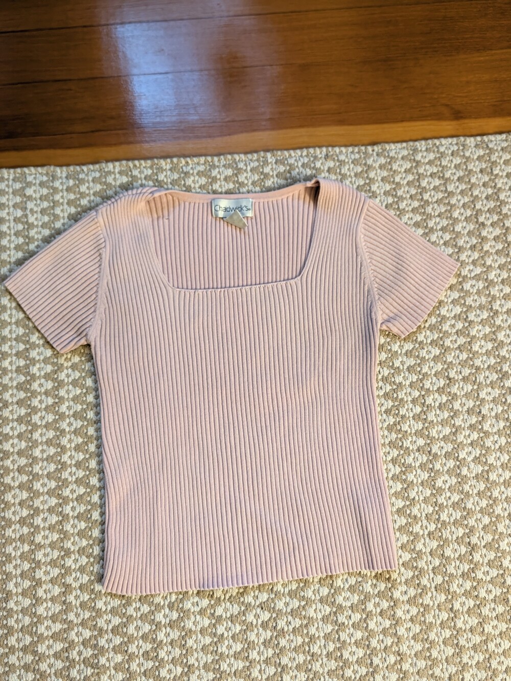 Vintage Square Neck Pastel Pink Shirt